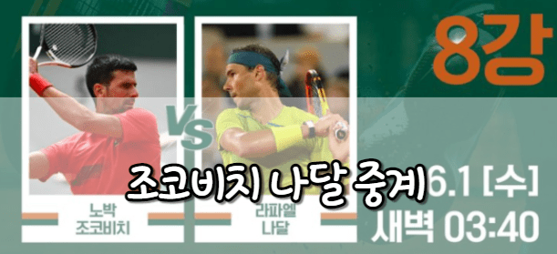 조코비치 나달 중계