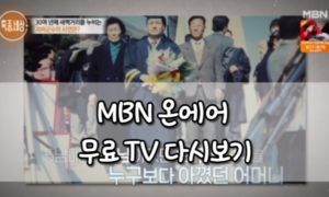 MBN 온에어 무료 TV 다시보기