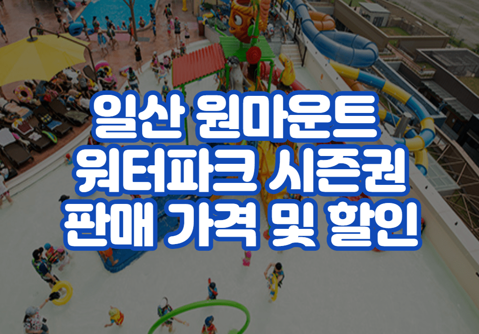 일산 원마운트 워터파크 시즌권 판매 가격 및 할인
