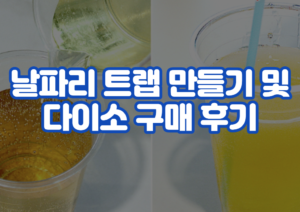 날파리 트랩 만들기 및 다이소 구매 후기