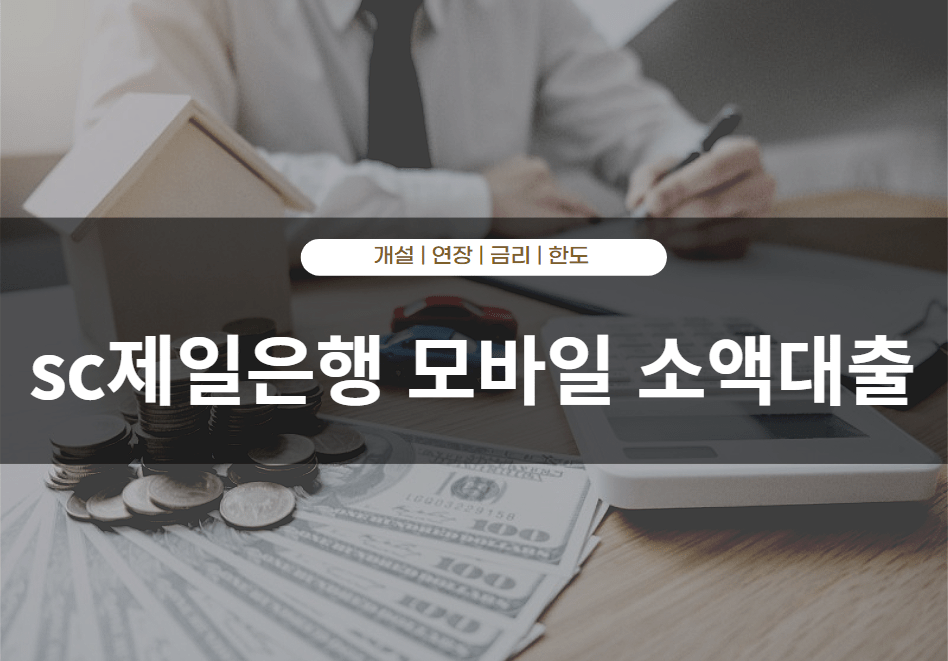 sc제일은행 모바일 소액대출 후기