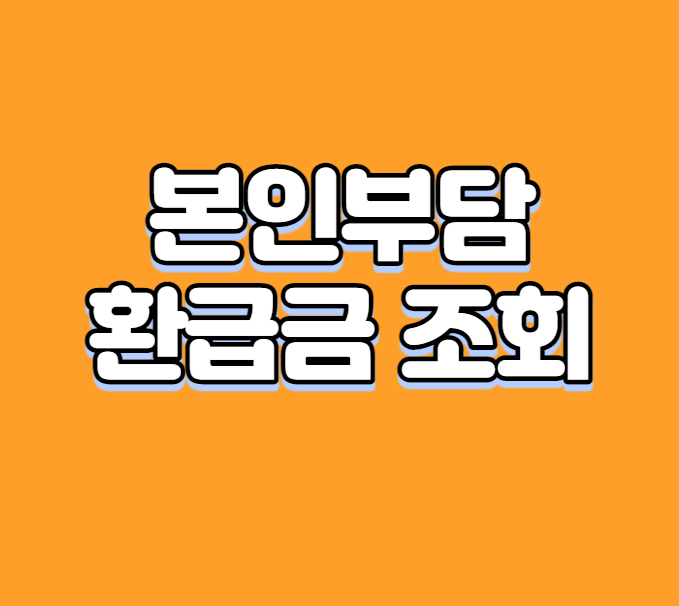 본인부담 환급금 조회