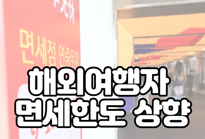 해외여행자 면세한도 상향