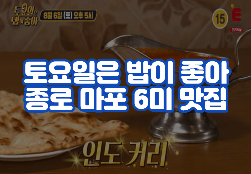 토요일은 밥이 좋아 인도 커리