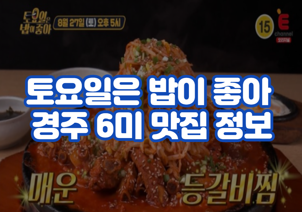 토요일은 밥이 좋아 경주