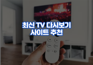 최신 TV 다시보기 사이트 추천