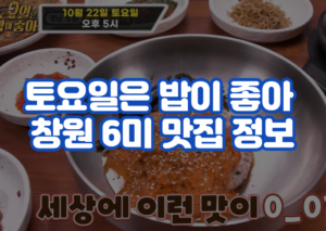 토요일은 밥이 좋아 창원 미더덕 비빔밥