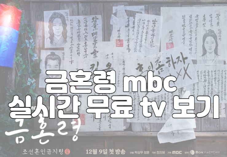 금혼령 mbc 실시간 무료 tv 보기