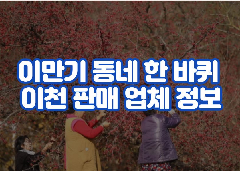 이만기 동네 한 바퀴 이천