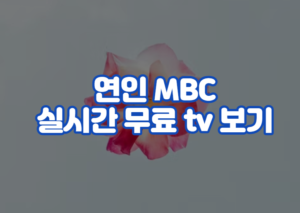 연인 MBC 실시간 무료 tv 보기