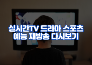 실시간TV 드라마 스포츠 예능 재방송 다시보기